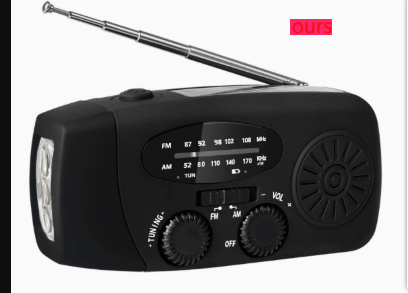 Solar Hand Crank USB Charging Radio Flashlight